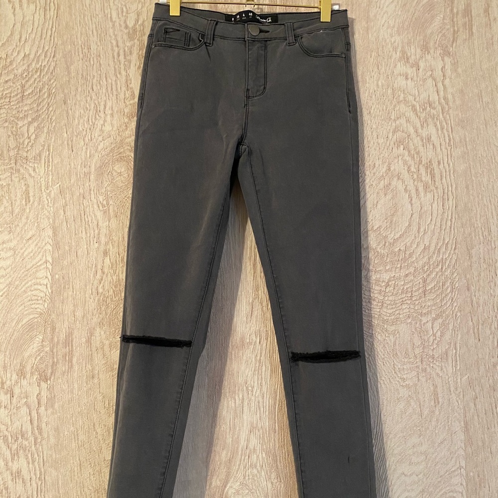 Denim&Co. Gray-Black Skinny Jeggings
